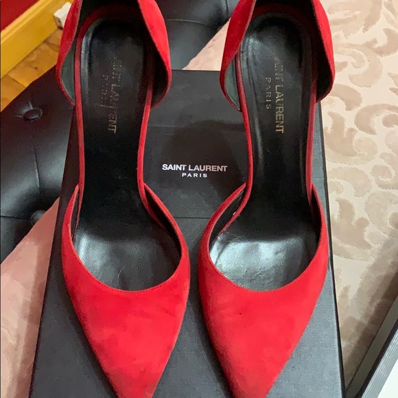 Beautiful YSL pumps in red. gently worn - Picture 6 of 8